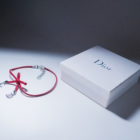 Christian Dior Logo Bow Choker - Picture 6 of 7